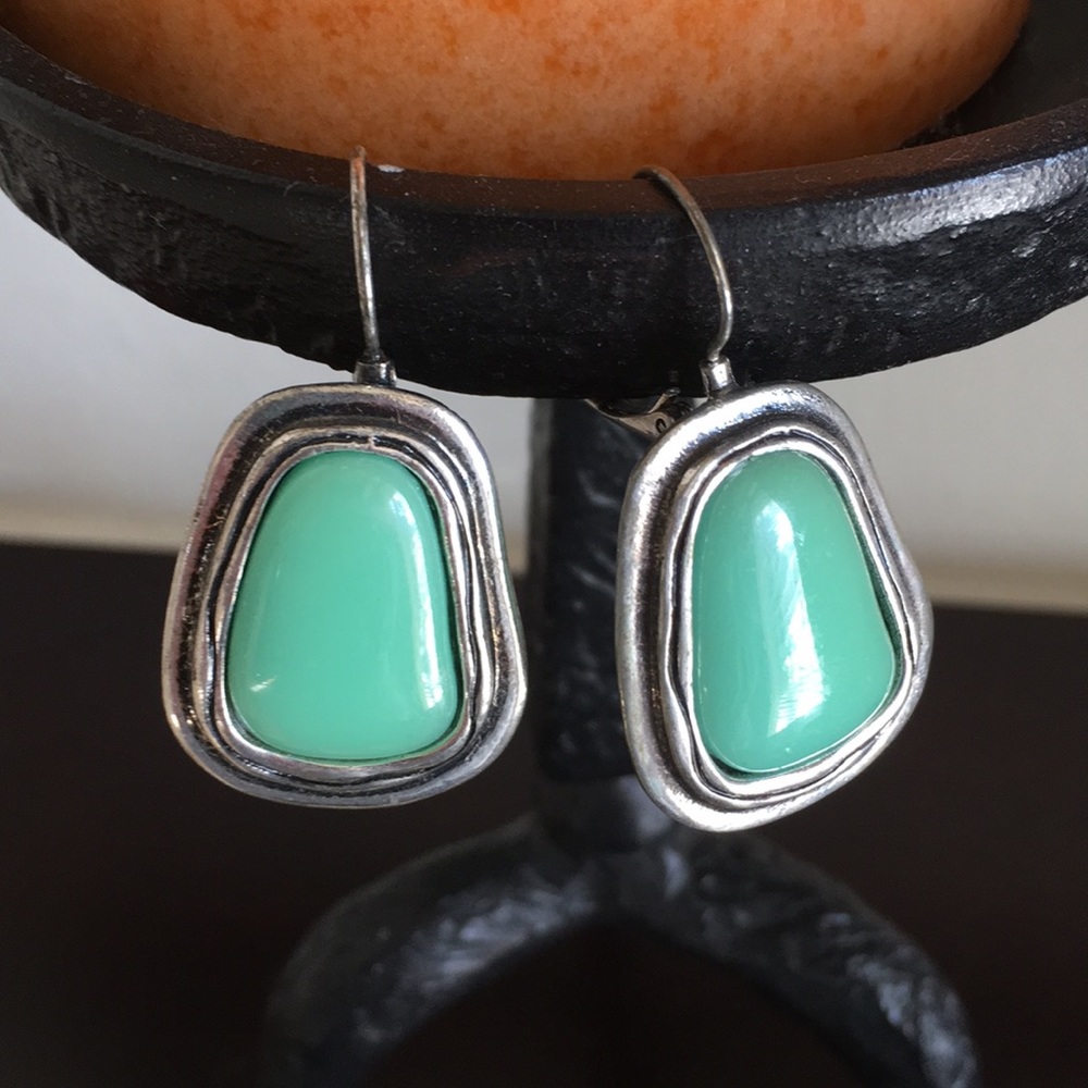 Rustic Turquoise Colored Earrings